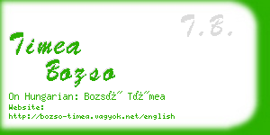 timea bozso business card